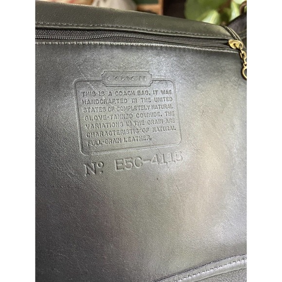 Vintage Coach Flap Messenger Crossbody Leather Womens Med Black Leather Strap - Picture 10 of 12